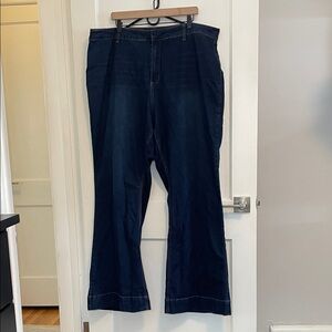 City Chic Dark Blue Jeans - Harley High Rise Flare